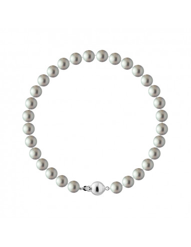 Braccialetto rotondo perline 6-7 mm - 4 colori disponibili - Argento 925 - Salome