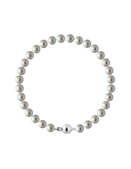 Bracelet round beaded 6-7 mm - 4 colors available - Silver 925 - Salome