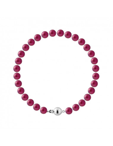 Bracelet round beaded 6-7 mm - 4 colors available - Silver 925 - Salome
