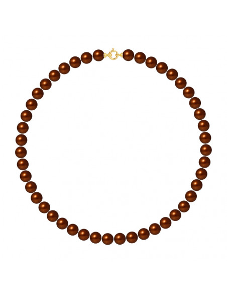 Gold Prestige Halskette Kultur Perle Rang 9 mm - 45 cm - 5 Farben - Antynia