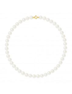 Collier Prestige en Or Rang de Perle de Culture 9 mm - 45 cm - 5 Coloris - ANTYNIA