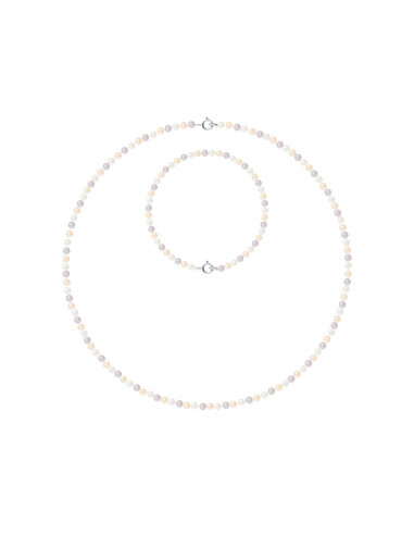 Adorno Golden - Collar y Pulsera Rango de Cultura Beads 3 MM - 5 Colores - Cecilia