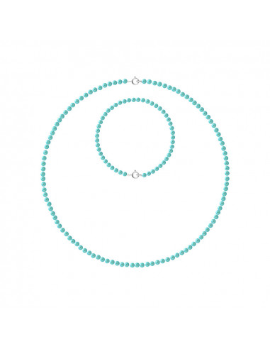 Golden Adornment - Necklace and Bracelet Rank of Culture Beads 3 mm - 5 Colors - Cecilia