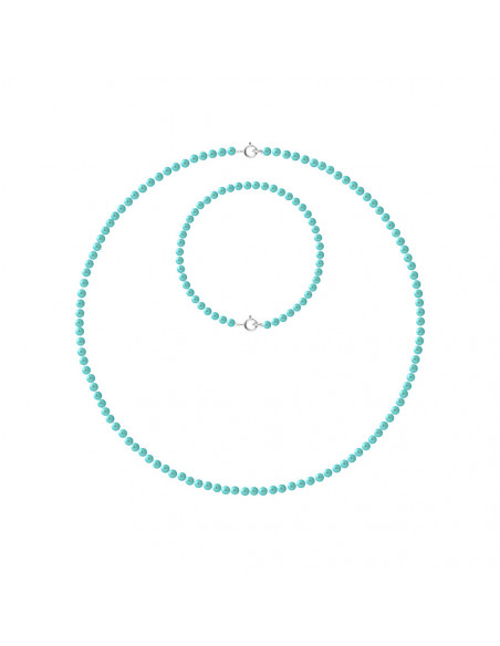 Adorno Golden - Collar y Pulsera Rango de Cultura Beads 3 MM - 5 Colores - Cecilia