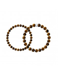 Bracelets Duo en Oeil de Tigre Véritable - Argent 925 - ZEN
