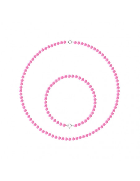 Endrums Perle Collana e bracciale Bracciale Perline da 4 mm - Gold Chiusura - 8 colori - Angela