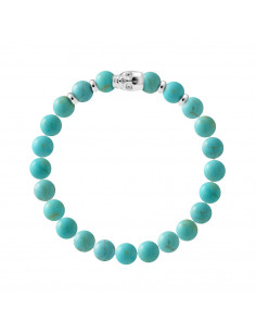 Bracelet Tête de Mort en Turquoise - Argent 925 - SHAMAN