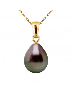 Pendentif en Or et Perle de Tahiti Poire 9 mm - MAÏMA
