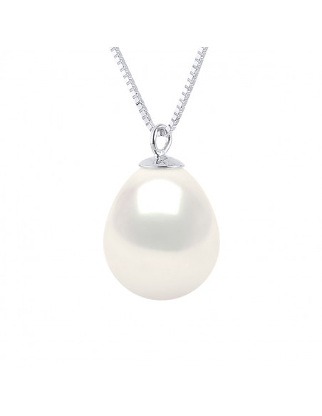 Genuine Silver Silver Necklace Pearl in Venetian Chain Pendant