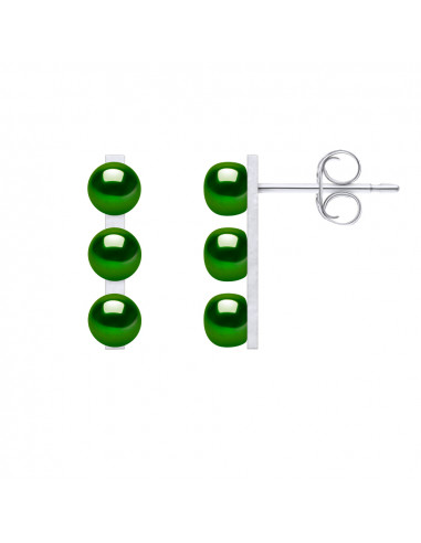 TRILOGY 3 Orecchini perline di coltura - 6 colori - Argento 925 - Sarah