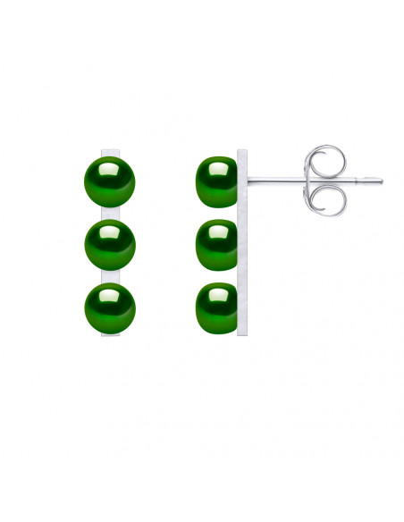 TRILOGY 3 Orecchini perline di coltura - 6 colori - Argento 925 - Sarah