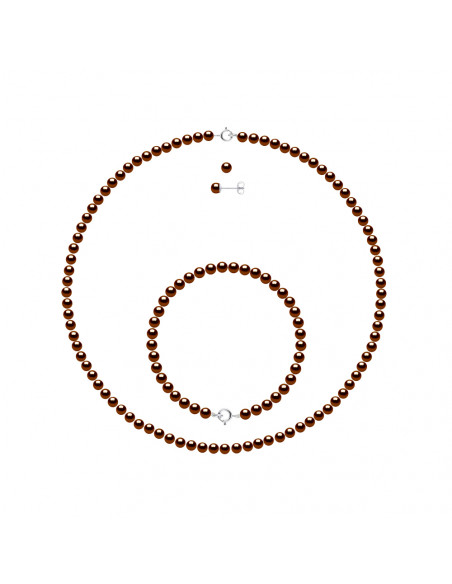 Necklaces, Bracelets and Earrings Culture Beads and 925 - 8 Colors available - Albane