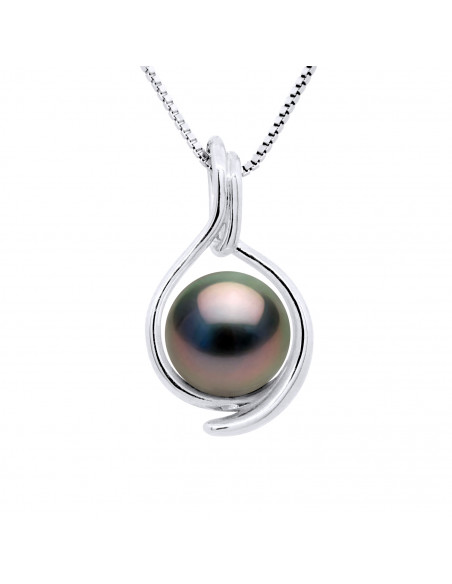 Golden Pendant and Tahitian Pearl Round 8 mm - Manga