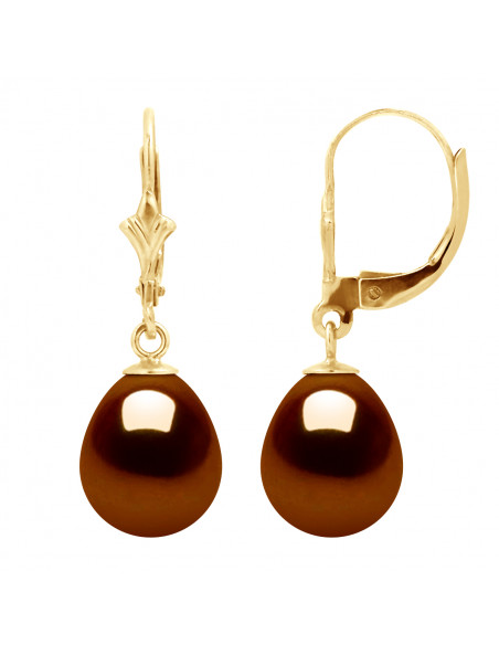 Gold Pendants Earrings and Culture Beads 9 mm - 4 Colors - Katy