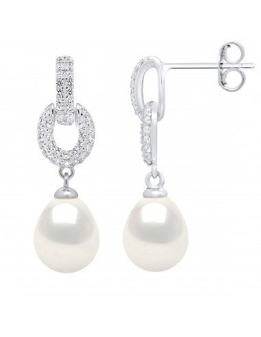 925 Thousand Silver Earrings & Freshwater Water Culture Beads Pacific Pearls