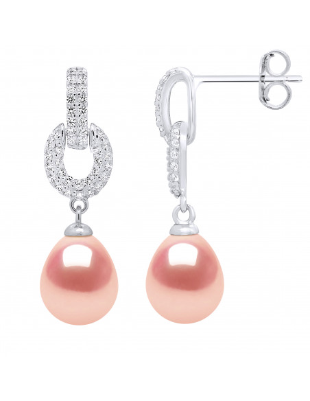 925 Thousand Silver Earrings & Freshwater Water Culture Beads Pacific Pearls