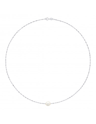 Collar de perla barroca 8 mm en plata 925 - Alba