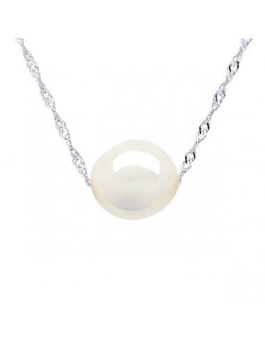 Baroque pearl collar 8 mm in 925 silver - Alba