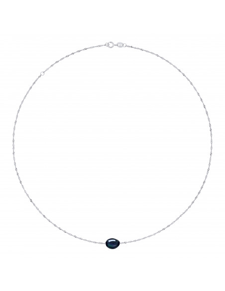 Collar de perla barroca 8 mm en plata 925 - Alba