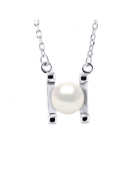 Culture Pearl Pendant Necklace - 2 Colors - Silver 925 - Ashley
