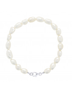 Bracelet Perles de Culture Baroques 6 mm - 4 Coloris Disponibles - Argent 925 - TESS