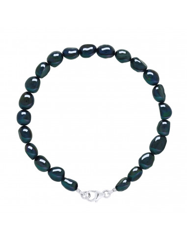 Pulsera de cuentas barrocas 6 mm - 4 colores disponibles - Plata 925 - Tess