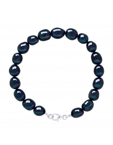 Barocke Perlenarmband 8 mm - 4 Farben erhältlich - Silber 925 - Clara