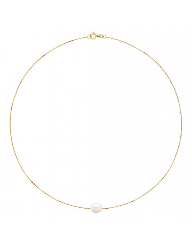 Kette Halskette in Gold und Perle der barocken Kultur - 3 Farben - TIPHAINE