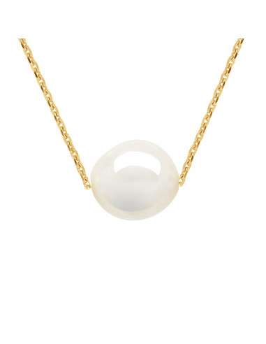 Kette Halskette in Gold und Perle der barocken Kultur - 3 Farben - TIPHAINE