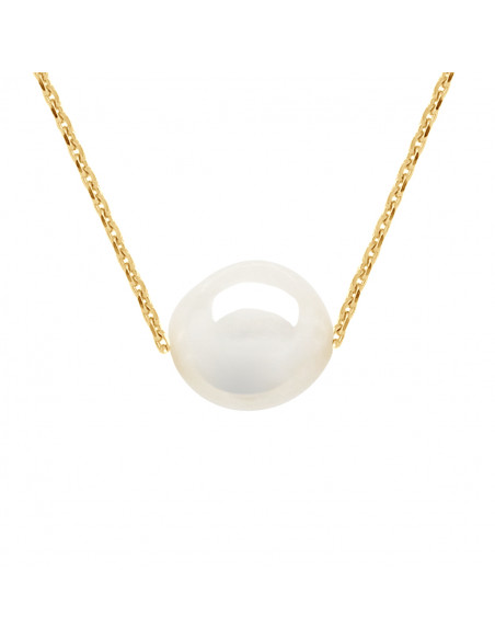 Kette Halskette in Gold und Perle der barocken Kultur - 3 Farben - TIPHAINE