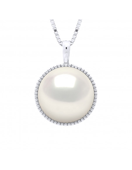 Pendentif en Or Jaune ou Or Blanc et Perle de Culture 10 mm - DEBORAH