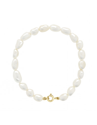 Bracciale per perline barocche da 6 mm - 4 colori - Chiusura in oro giallo - Silvija