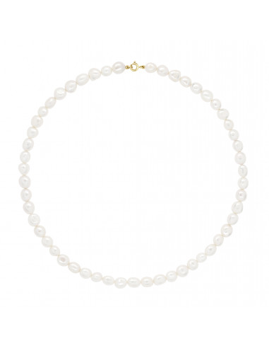 Collana per perle barocche 6 mm - 4 colori - Chiusura in oro giallo - Silvija