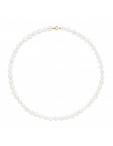 Collana per perle barocche 6 mm - 4 colori - Chiusura in oro giallo - Silvija