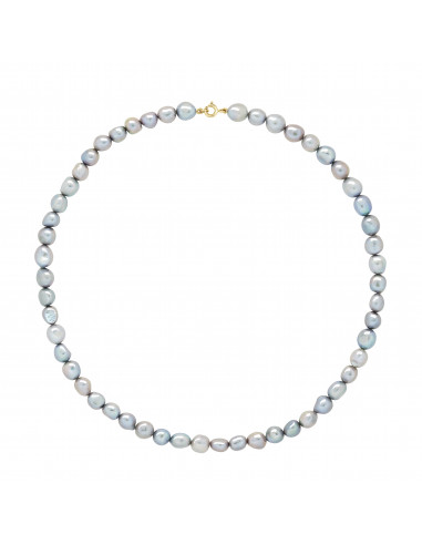 Baroque Beads Necklace 6 mm - 4 Colors - Yellow Gold Clasp - Silvija