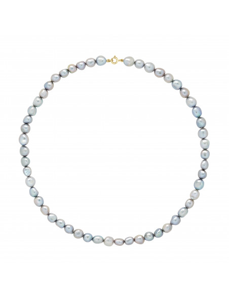 Collier Perles de Culture Baroques 6 mm - 4 Coloris - Fermoir Or Jaune - SILVIJA