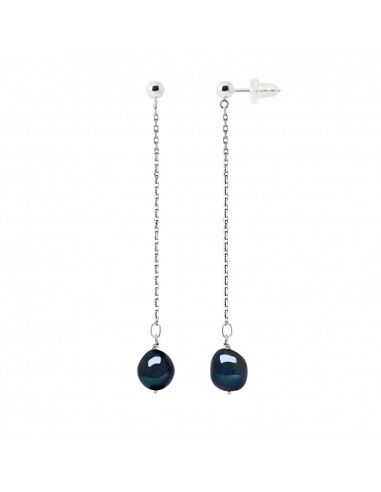 Orecchini in oro con pendenti e perline di coltura barocca 8 mm - 3 colori - Marissa