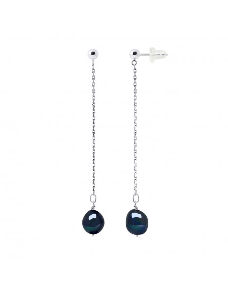 Orecchini in oro con pendenti e perline di coltura barocca 8 mm - 3 colori - Marissa