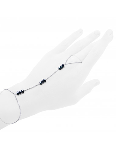 Pulsera con cuentas de 4 mm de cultivo 925 - 2 colores - Chloe