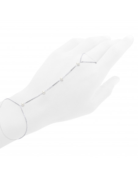 Armband-Ringperlen Kultur 4 mm Silber 925 - Zoe