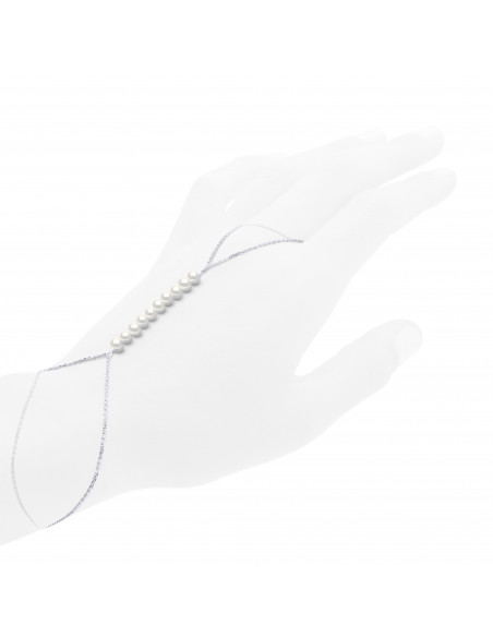 Armband-Ringperlen Kultur 4 mm Silber 925 - Zoe