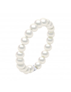 Anello per perle di coltura in argento 925 - 4 colori - Sarah