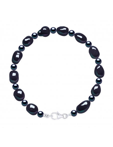 Pulsera de cuentas barroca 6-4 mm - 2 colores disponibles - Plata 925 - Morgane