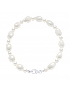 Bracelet Perles de Culture Baroques 6-4 mm - 2 Coloris Disponibles - Argent 925 - MORGANE