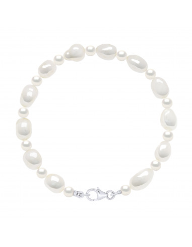 Bracciale per perline barocche 6-4 mm - 2 colori disponibili - Argento 925 - Morgane