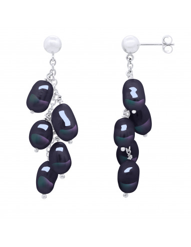 10 perle barocche pendente - 2 colori - Argento 925 - Elea