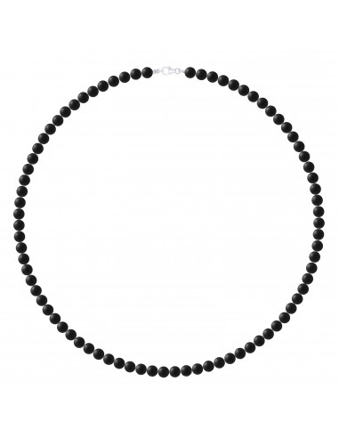 Collana di agata nera opaca - Argento 925 - Makula