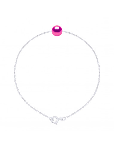 Round Culture Bead String Straight 7 mm in Silver 925 - 6 Colors - Romy