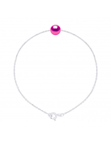 Branzello rotondo perlina String dritto 7 mm in argento 925 - 6 colori - romy